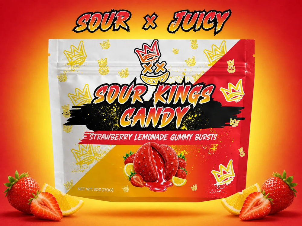 Strawberry Lemonade Sour Kings Sour Bursts, 6 oz