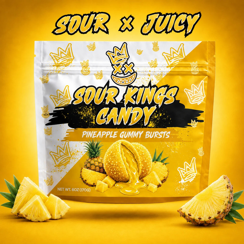 Pineapple Sour Kings Sour Bursts, 6 oz