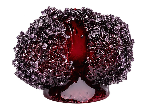 Blackberry candy split open to reveal its juicy center