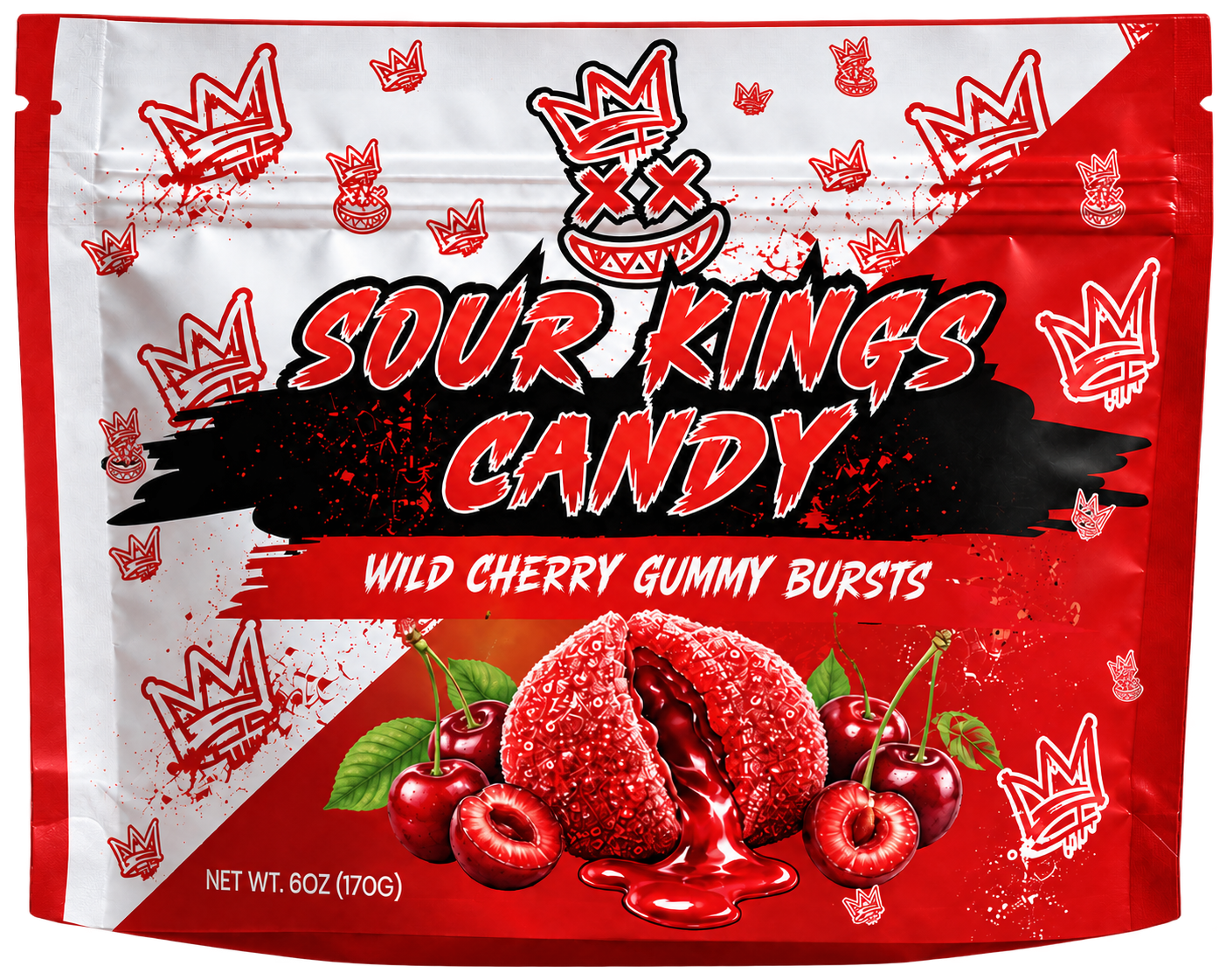 Wild Cherry Sour Kings candy bag